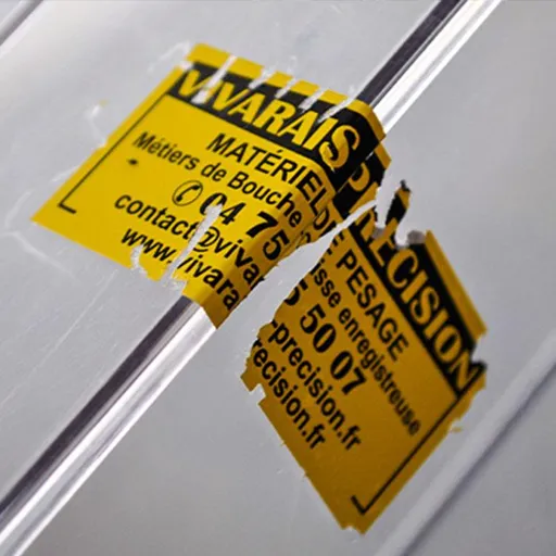 Impression d'autocollants de sécurité fabriqués sur mesure.