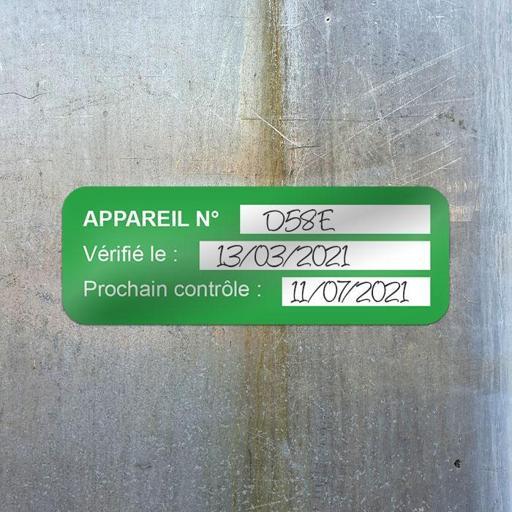 Impression d'autocollants de contrôle fabriqués sur mesure.