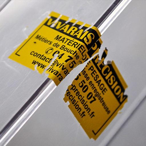 Impression d'autocollants de sécurité fabriqués sur mesure.