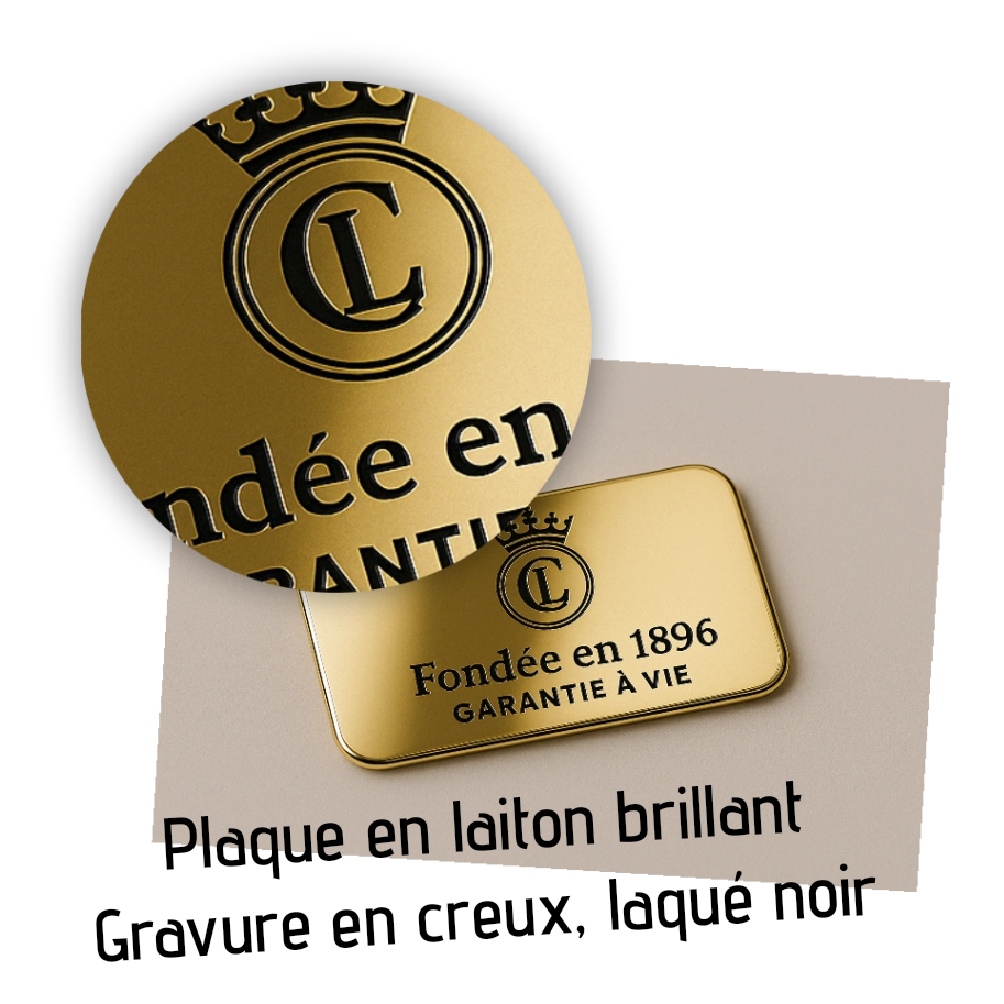 Plaque laiton brillant