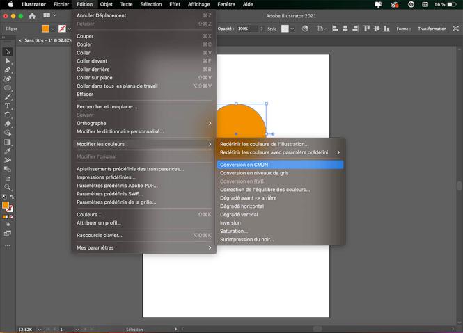Réglage couleur sur Illustrator