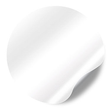Etiquettes autocollantes en vinyle blanc brillant