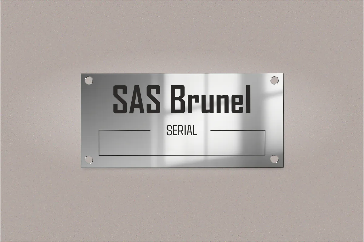 Plaque en inox brossé ou miroir