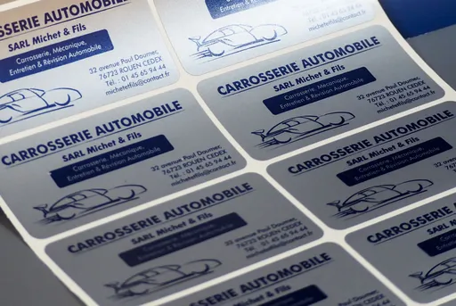 Autocollant argent mat pour marquage professionnel