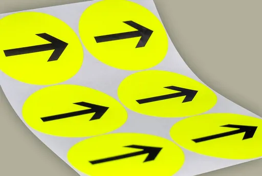 Autocollant vinyle fluo pour signalisation tres visible