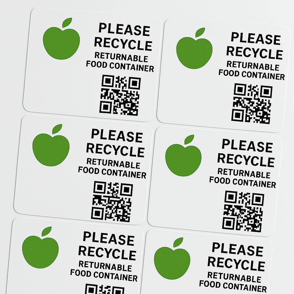 Planche d’autocollants QR code