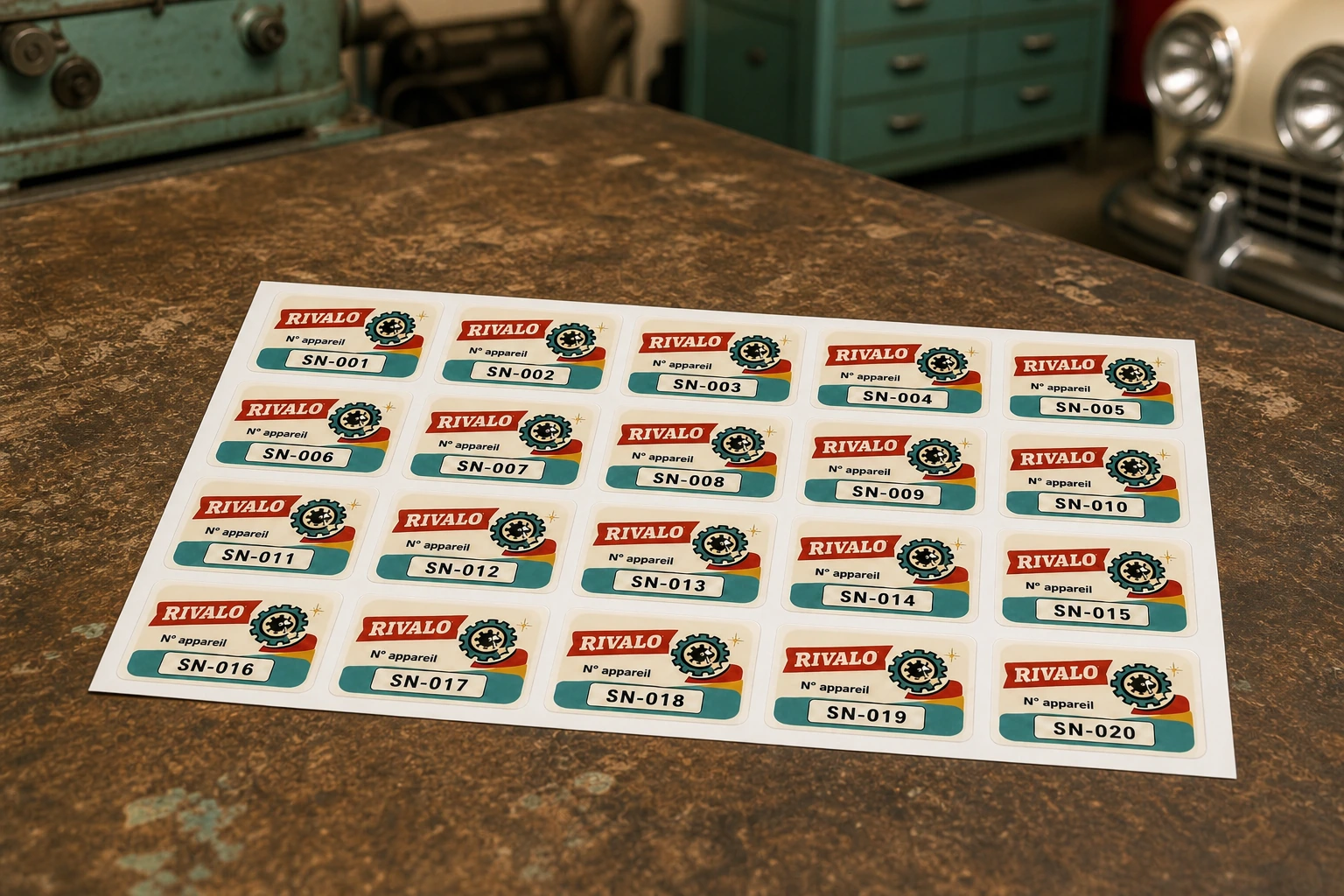Autocollants pour numéros de série machine : guide B2B